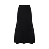Fabiana Filippi Flared High-waisted Wool Silk Cashmere Skirt In Black