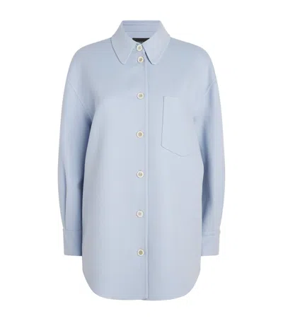 Fabiana Filippi Virgin Wool Shirt In Blue