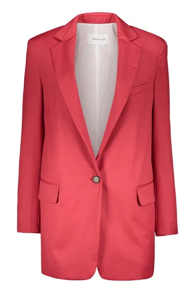 Fabiana Filippi Virgin Wool Single-breasted Blazer In Red