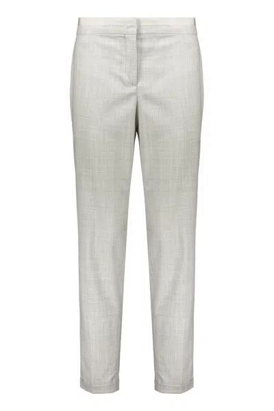 Fabiana Filippi Virgin Wool Trousers In Gray