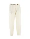 Fabiana Filippi Virgin Wool Trousers In Rafia