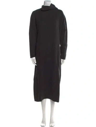 Pre-owned Fabiana Filippi Virgin Wool Turtleneck Tunic In Black
