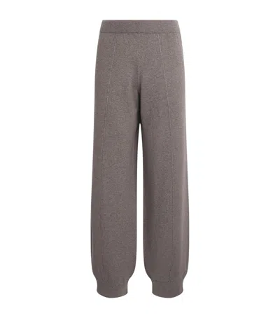 Fabiana Filippi Virgin Wool-silk-cashmere Sweatpants In Brown