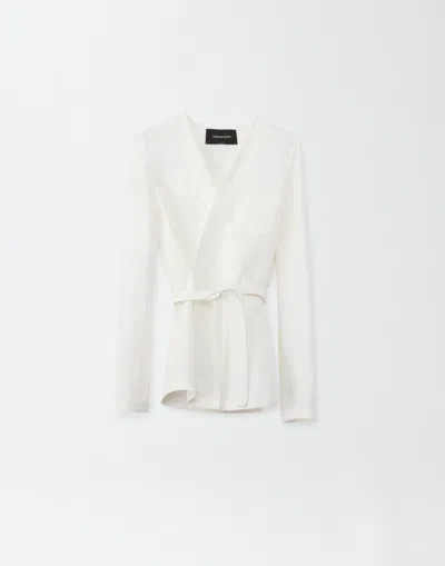 Fabiana Filippi Viscose And Linen Jacket In White