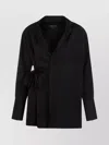 Fabiana Filippi Open-front Satin Blazer In Black
