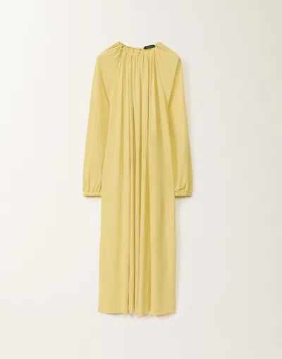 Fabiana Filippi Viscose Jersey Dress In Yellow