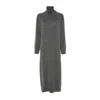 Fabiana Filippi Viscose Jersey Turtle Neck Dress In Black