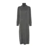 Fabiana Filippi Viscose Jersey Turtle Neck Dress In Black