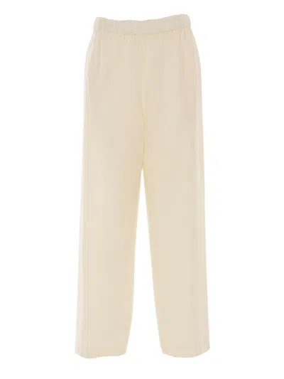 Fabiana Filippi Viscose Linen Jogging Trousers In Neutral