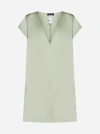 Fabiana Filippi V-neck Long Top In Mint