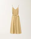 Fabiana Filippi Viscose Satin Lingerie Dress In Yellow