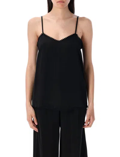 Fabiana Filippi Lace Trim Lingerie Top In Black