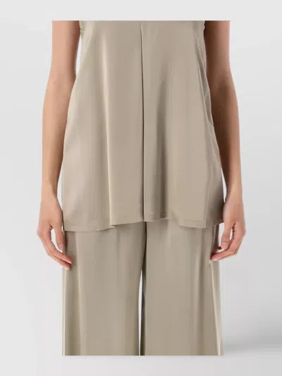 Fabiana Filippi Viscose Satin Lingerie Top In Neutral