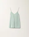 Fabiana Filippi Viscose Satin Lingerie Top In Aquagreen