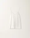 Fabiana Filippi Viscose Satin Lingerie Top In White