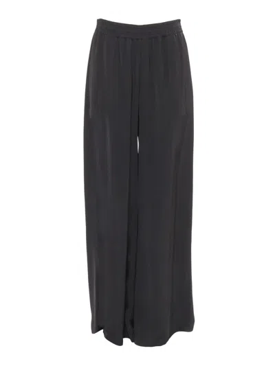 FABIANA FILIPPI VISCOSE SATIN WIDE LEG TROUSERS WITH ELASTIC WAISTBAND