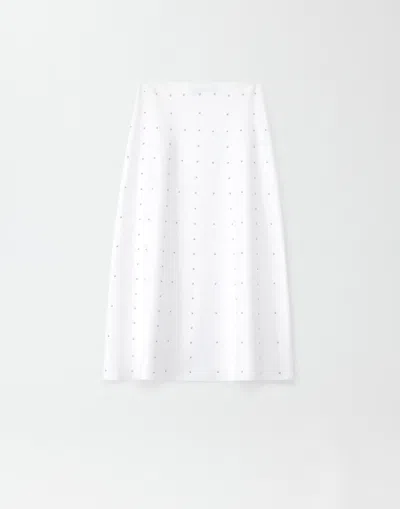 Fabiana Filippi Viscose Skirt In Optical White