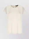Fabiana Filippi Viscose Top With Round Neck And Button In White