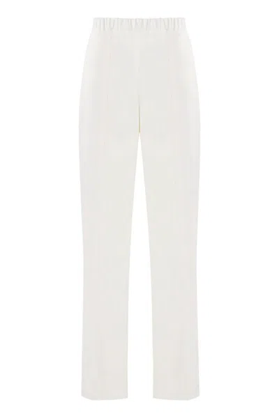Fabiana Filippi Viscose Trousers In White