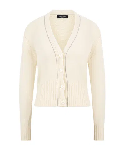 Fabiana Filippi V-neck Cardigan In Neutral