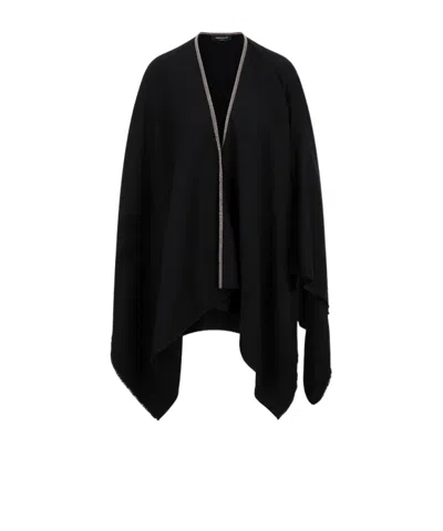 Fabiana Filippi V-neck Knitted Cape In Multi