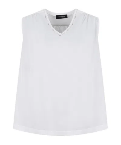 Fabiana Filippi V-neck Overshirt In White