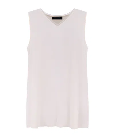 Fabiana Filippi V-neck Sleeveless Blouse In White