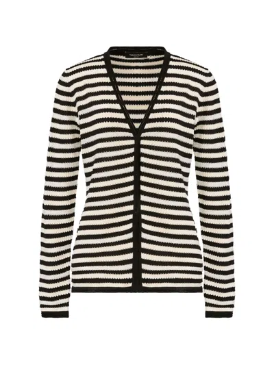 Fabiana Filippi V-neck Striped Cardigan In Multi