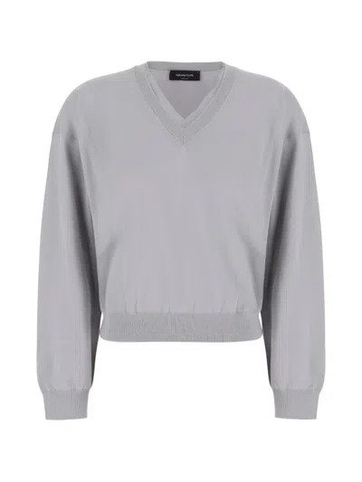 Fabiana Filippi V-neck Sweater In Gray