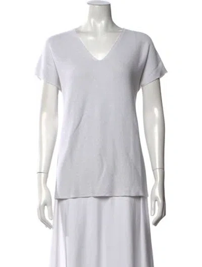 Pre-owned Fabiana Filippi V-neck Sweater In White