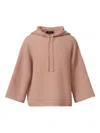 Fabiana Filippi Waffle-knit Hooded Jumper In Pink