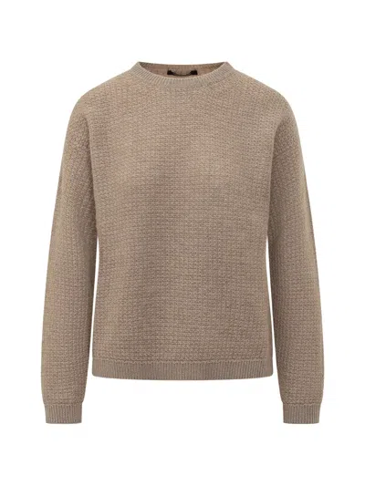Fabiana Filippi Waffle-knit Long-sleeve Sweater In Multi