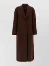 Fabiana Filippi Waist Belt Long Sleeve Lapel Pocket Coat In Brown