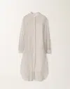 Fabiana Filippi Wavy Pinstripe Cotton Dress In White
