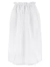 Fabiana Filippi Bag Style Midi Skirt With Drawstring Waist In White