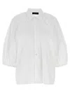 Fabiana Filippi Collared Neck Balloon Shirt With Raglan Sleeves In White