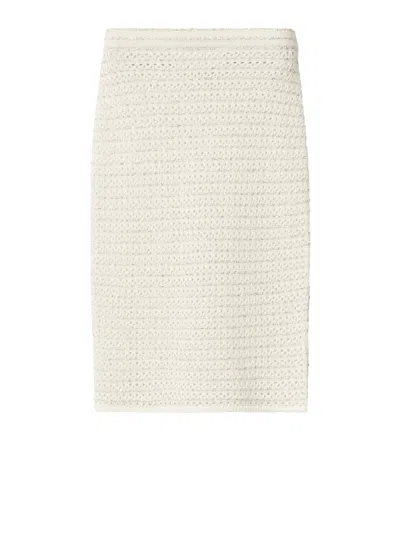 Fabiana Filippi White Clothing Skirts In Gold
