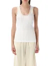 Fabiana Filippi White Top Featuring Bronze Lame Edges In White