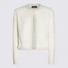 Fabiana Filippi White Cotton Knitwear In Bianco/citrino