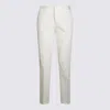 Fabiana Filippi Tailored White Cotton Pants With Functional Pockets In White