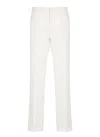 Fabiana Filippi Tailored White Cotton Pants With Functional Pockets In White