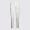 Fabiana Filippi Tailored White Cotton Pants With Functional Pockets