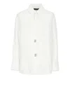 Fabiana Filippi Cotton Shirt With Long Sleeves And Pointed Collar In White