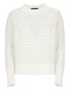 Fabiana Filippi White Cotton Sweater In Neutral