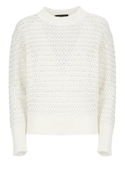 Fabiana Filippi White Cotton Sweater In Neutral