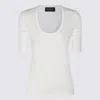 Fabiana Filippi White Cotton T-shirt In Blanco