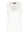 Shop Fabiana Filippi White Cotton Top