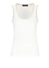 Fabiana Filippi White Top Featuring Bronze Lame Edges In White
