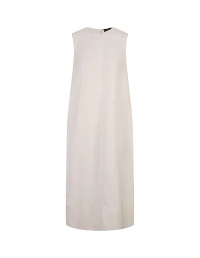 Fabiana Filippi White Linen And Viscose Dress
