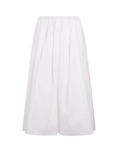 Fabiana Filippi White Poplin Midi Skirt